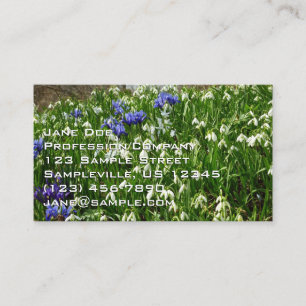 Hillside of Early Spring Flowers Landscape Business Card