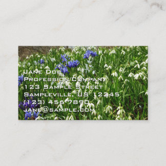 Hillside of Early Spring Flowers Landscape Business Card