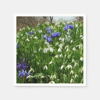 Hillside of Early Spring Flowers Landscape Napkin