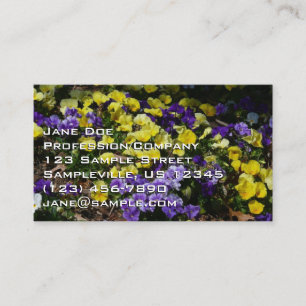Hillside of Purple and Yellow Pansies Business Card