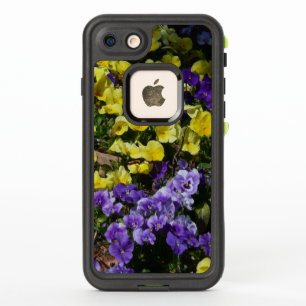 Hillside of Purple and Yellow Pansies