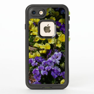 Hillside of Purple and Yellow Pansies