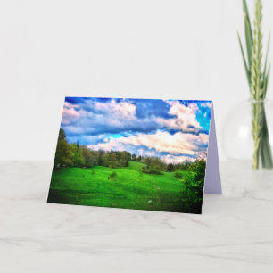 HILLSIDE PASTURE GREETING CARD