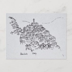 Hilltop Town of Abricale, Italy Postcard