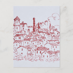 Hilltop Town of Callian South of France Postcard