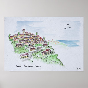 Hilltop village of Cabris   Provence, France Poster