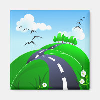 Hilly road, magnet