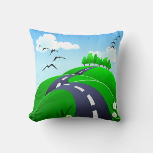 Hilly road, pillow