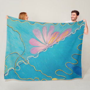 Hilma af Klint Abstract Vintage Love - Eros I Fleece Blanket