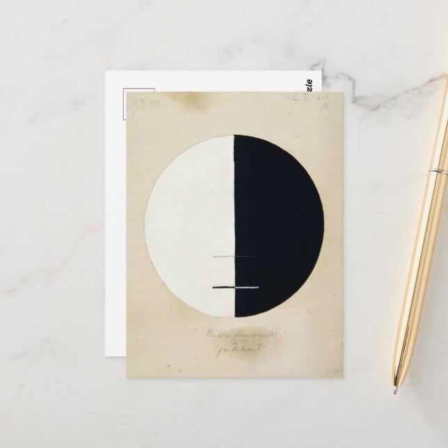 Hilma Af Klint, Buddha's Standpoint, Abstract Art Postcard (Front/Back In Situ)