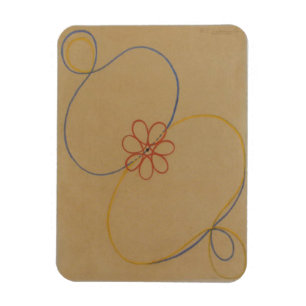 Hilma Af Klint, Seven Point Star No5, Abstract Art Magnet