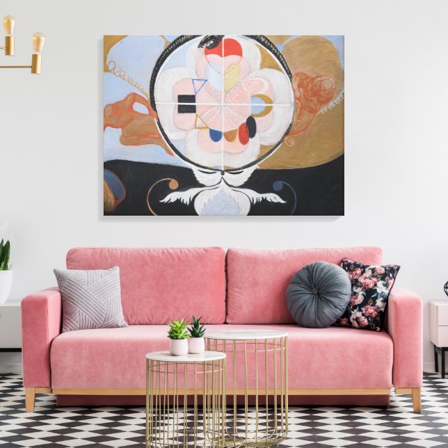 Hilma Af Klint, The Evolution No.13, Abstract Art Canvas Print (Insitu(LivingRoom))