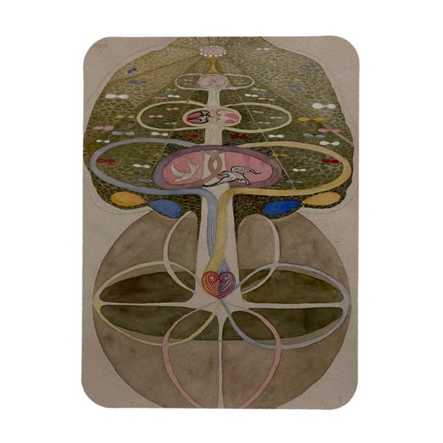 Hilma Af Klint, Tree Of Knowledge No1 Abstract Art Magnet (Vertical)