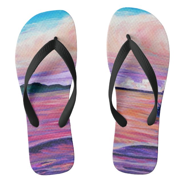 Hilo Bay Sunset Slippers Jandals (Footbed)