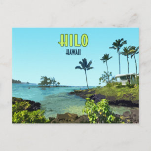 Hilo Big Island Hawaii Beach Vintage Postcard