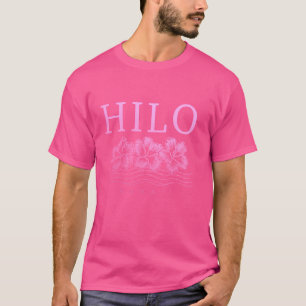 Hilo Hawaii Hawaiian Hibiscus Surfer Surf Souvenir T-Shirt
