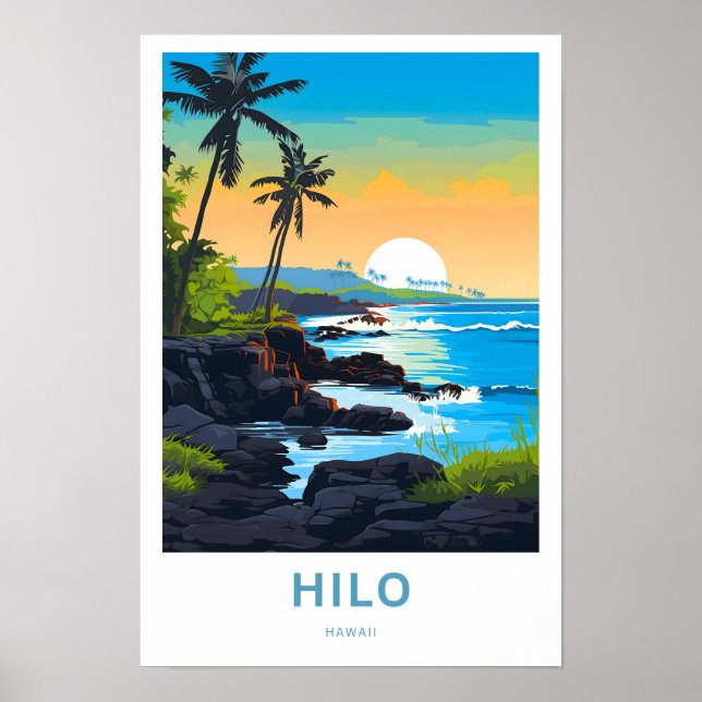 Hilo Hawaii Travel Print (Front)