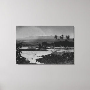 Hilo, Hawaii - View of the City Photograph Canvas Print