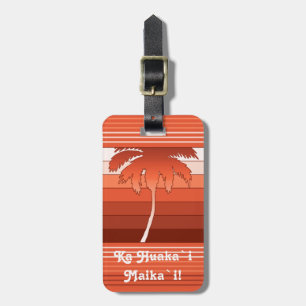 Hilo Hawaiian Palms Customisable Luggage Tags