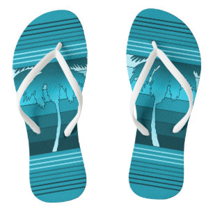 Hilo Hawaiian Palms Striped Jandals