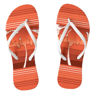 Hilo Hawaiian Palms Striped Jandals