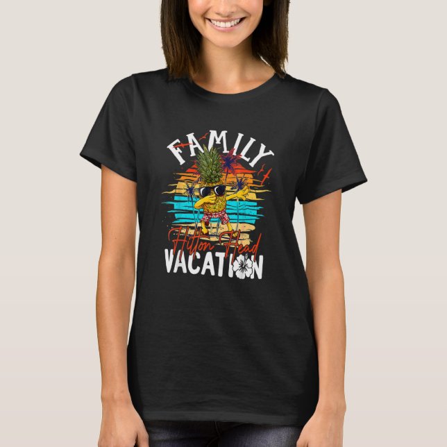 Hilton Head Beach Pineapple Matching Family Summer T-Shirt (Front)