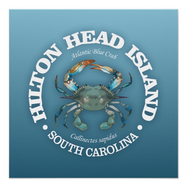 Hilton Head (blue crab) Poster (Front)