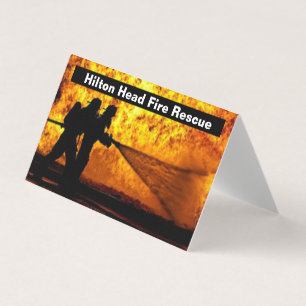 Hilton Head Fire Rescue Folded Business Card