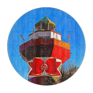 Hilton Head Harbour Town Lighthouse Christmas Cutting Board