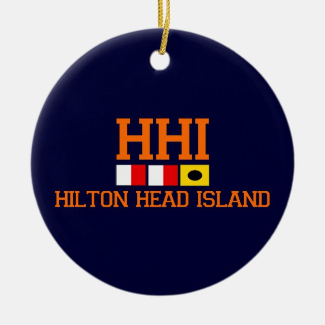 Hilton Head Island. Ceramic Tree Decoration (Front)