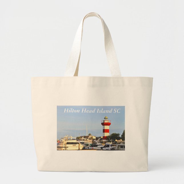 Hilton Head Island Lighthouse Photography on Tote (Front)