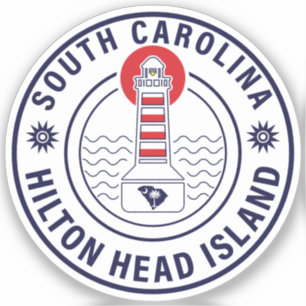 Hilton Head Island Lighthouse Retro Sunset