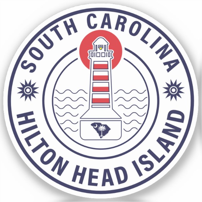 Hilton Head Island Lighthouse Retro Sunset (Front)