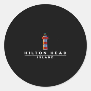 Hilton Head Island Lighthouse Sc Vacation Souvenir Classic Round Sticker