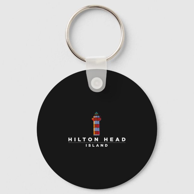 Hilton Head Island Lighthouse Sc Vacation Souvenir Key Ring (Front)