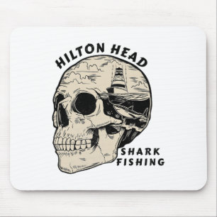 Hilton Head Island South Carolina Beach Shark Fish Mouse Pad