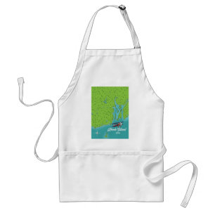 Hilton Head island South Carolina Map Standard Apron