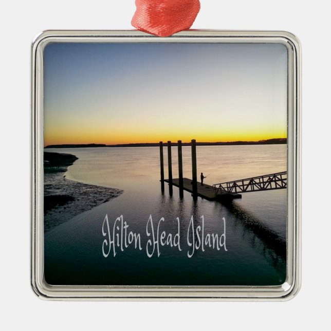 Hilton Head Island South Carolina Metal Tree Decoration (Front)