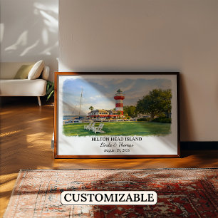 Hilton Head Island South Carolina Watercolor Poster