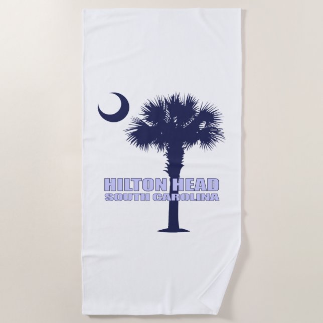 Hilton Head (palmetto)2 Beach Towel (Front)