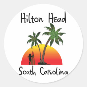 Hilton Head South Carolina Classic Round Sticker