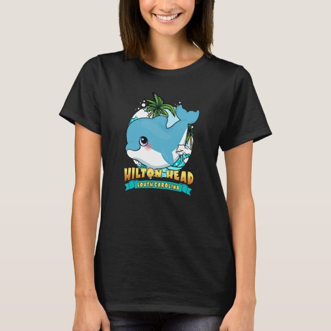 HILTON HEAD SOUTH CAROLINA Cute Baby Dolphin Souve T-Shirt (Front)