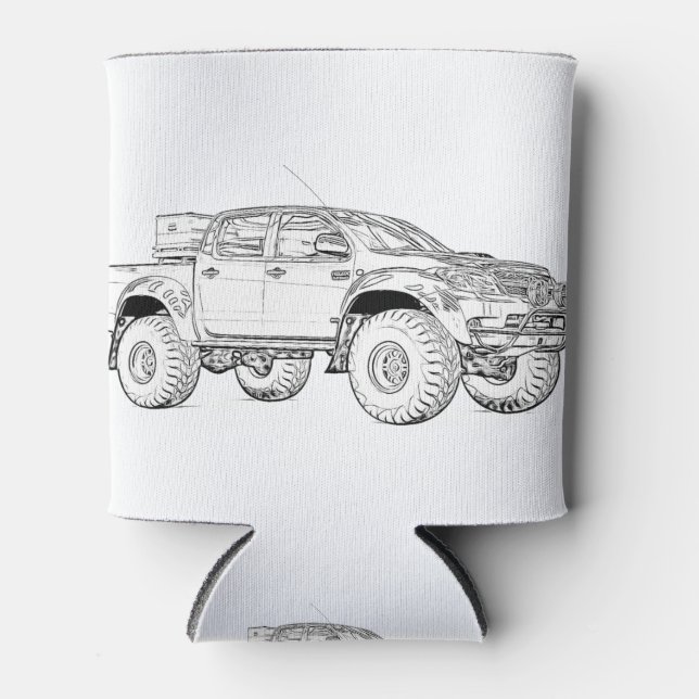 Hilux Explorer Truck Wireframe Can Cooler (Front)