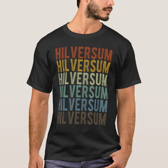 Hilversum City Netherlands Retro T-Shirt (Front)