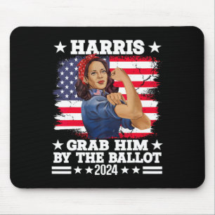 Him By The Ballot Kamala 2024 Funny Harris Electio Mouse Pad