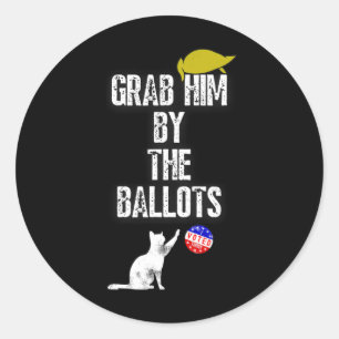Him By The Polls Kamala Harris 47 47th President U Classic Round Sticker