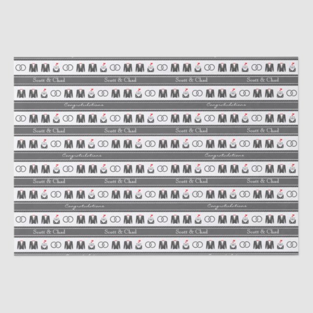 Him & Him Wedding Tissue Paper (Front)