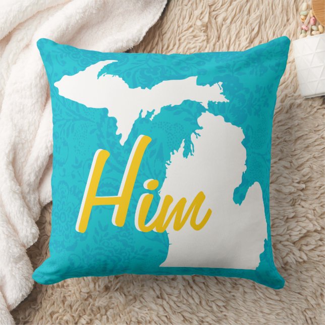 Him Michigan State Or Any Colour Pillow (Blanket)