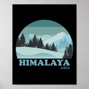 Himalaya Asia Ski Resort Skiing Snowboarding Poster