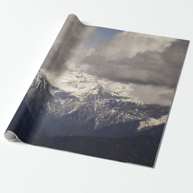 Himalaya in Bhutanbhutan,blue,himalaya,landscape,m Wrapping Paper (Unrolled)